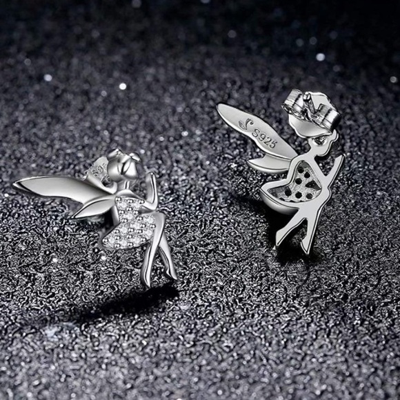 925 Tinkerbell Fairy Earrings - Picture 4 of 6
